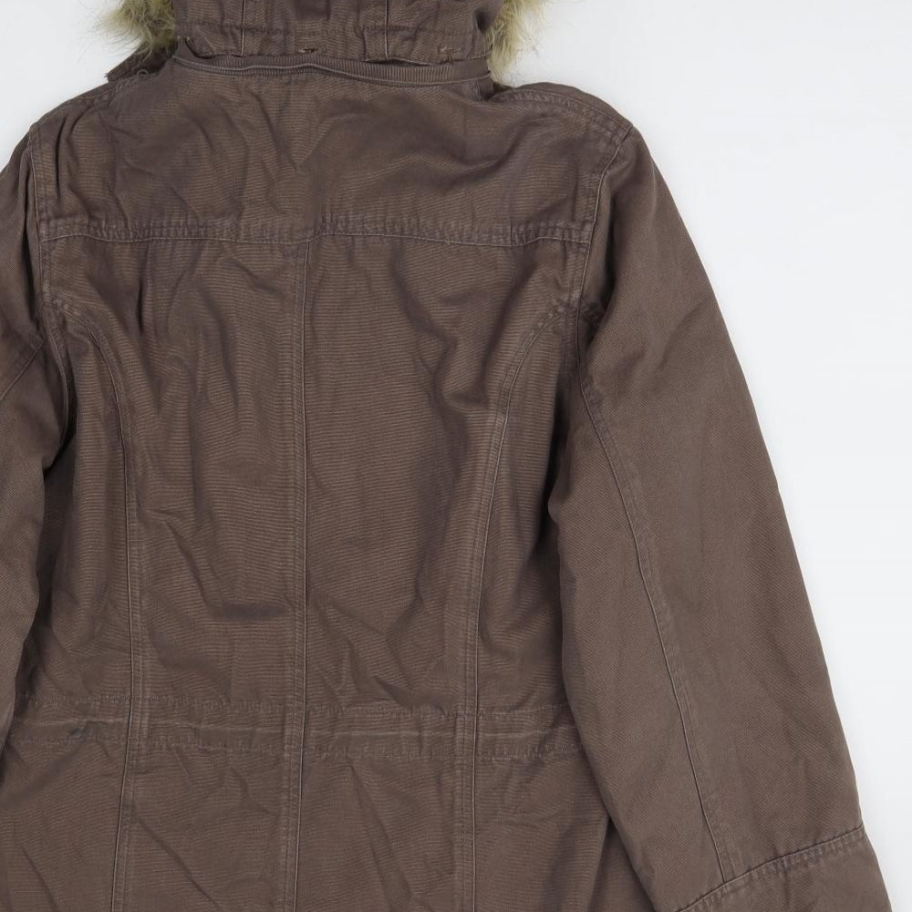 BHS Womens Brown   Windbreaker Coat Size 10