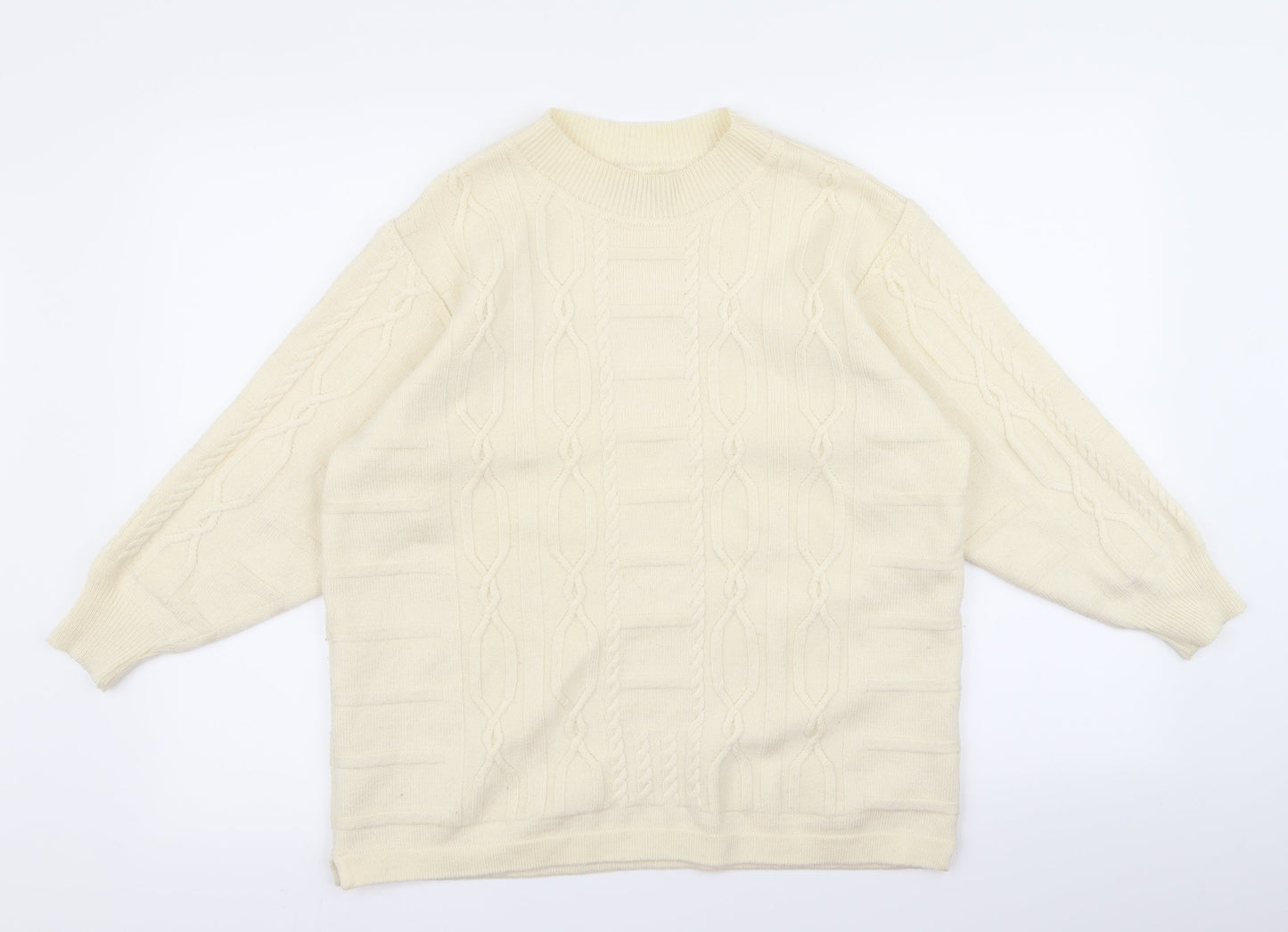 Preworn Womens Beige   Pullover Jumper Size 16  - v