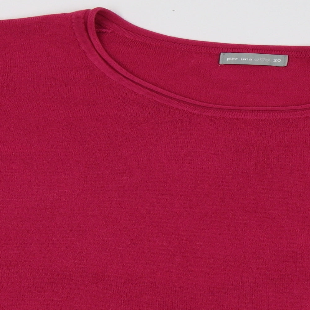 Per Una Womens Pink   Pullover Jumper Size 20