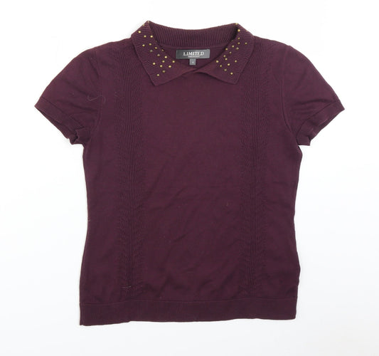 LIMITED Womens Purple   Basic T-Shirt Size 10