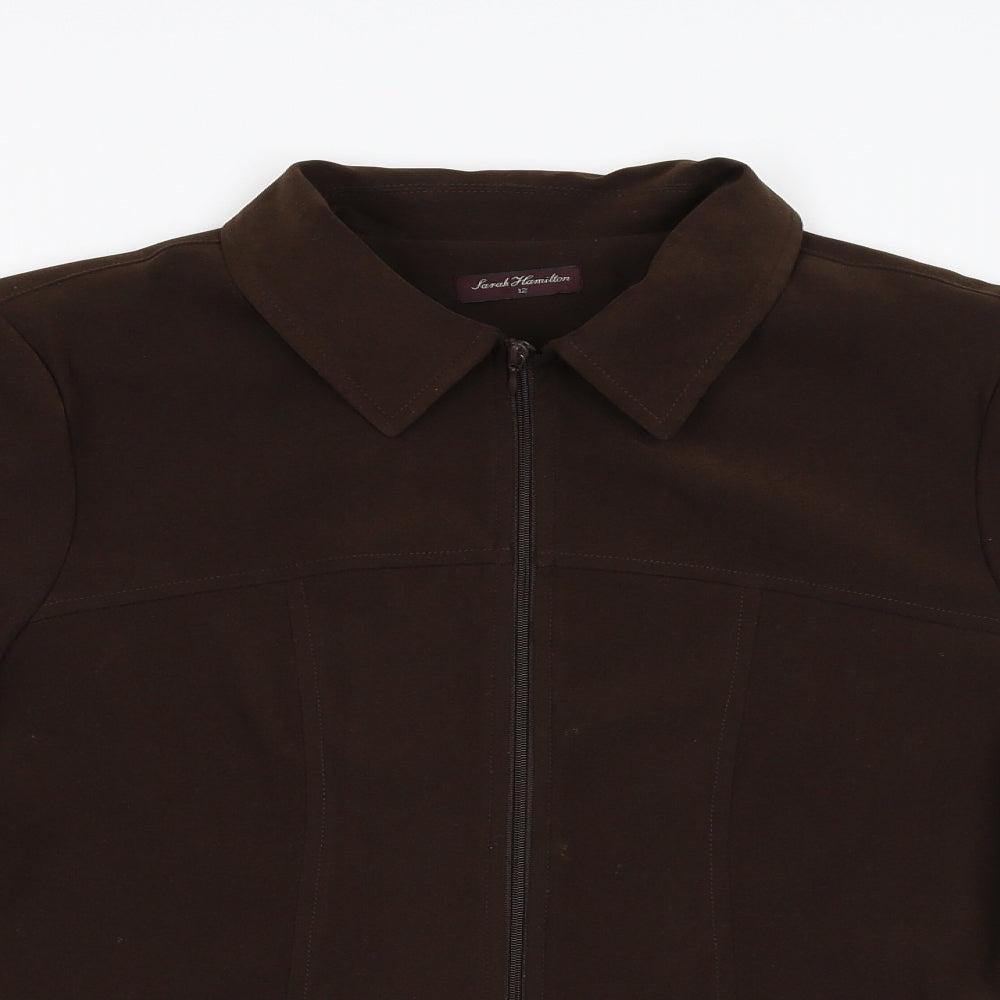 Sarah Hamilton Womens Brown   Jacket  Size 12