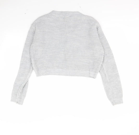 Boohoo Womens Grey   Pullover Jumper Size S
