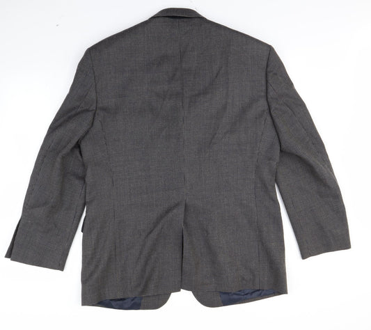 M&S Mens Blue   Jacket Blazer Size 40  - shoulder pads