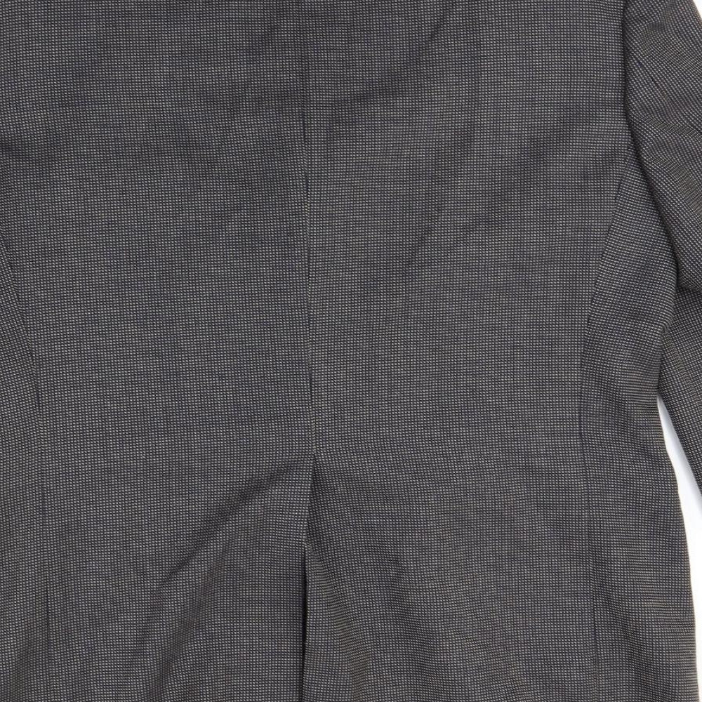 M&S Mens Blue   Jacket Blazer Size 40  - shoulder pads