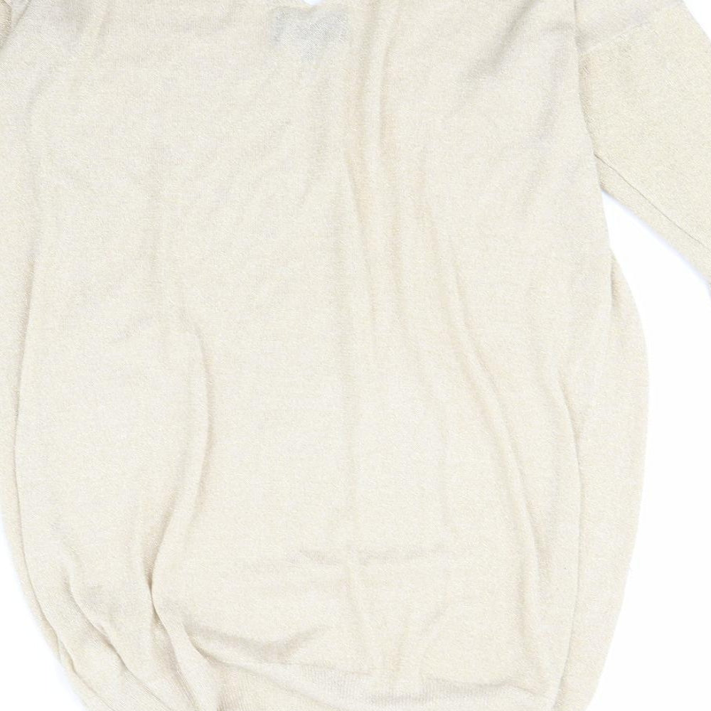 NEXT Womens Gold   Pullover Jumper Size 14