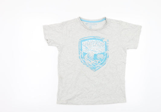 Smyx Boys Grey   Basic T-Shirt Size 14 Years