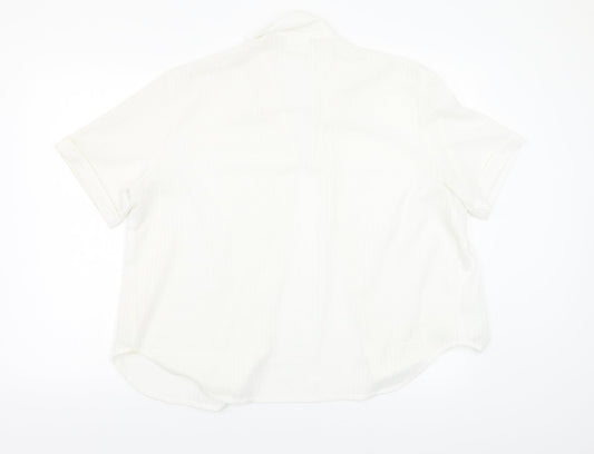 Preworn Womens White   Basic Blouse Size L
