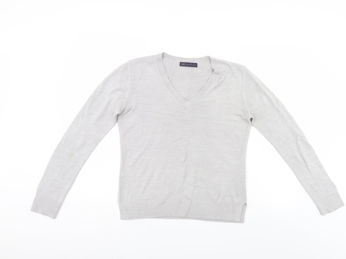 M&S Womens Grey   Pullover Jumper Size 10