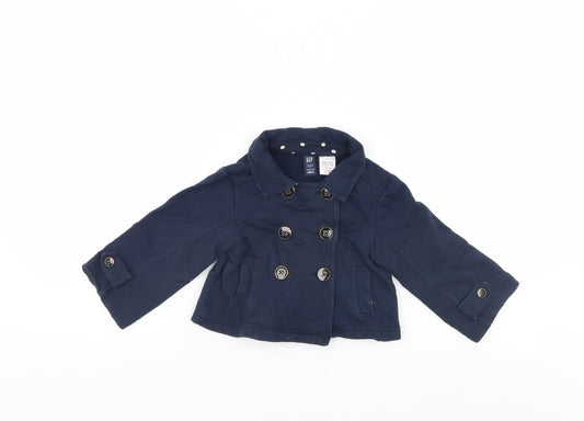 Gap Girls Blue   Basic Coat Coat Size 3 Years