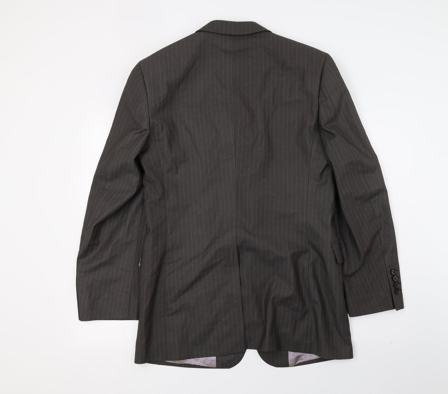 River Island Mens Grey Striped  Jacket Suit Jacket Size M