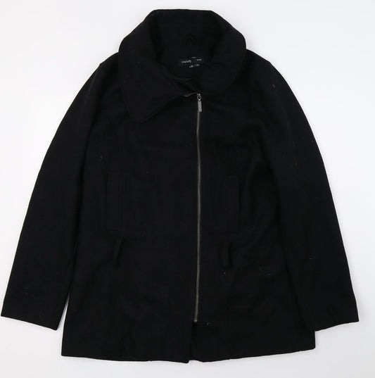 Sara Kelly Womens Black   Overcoat Coat Size 18