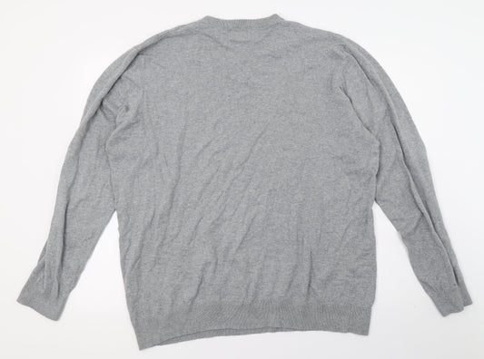Matalan Mens Grey  Knit Pullover Jumper Size XL