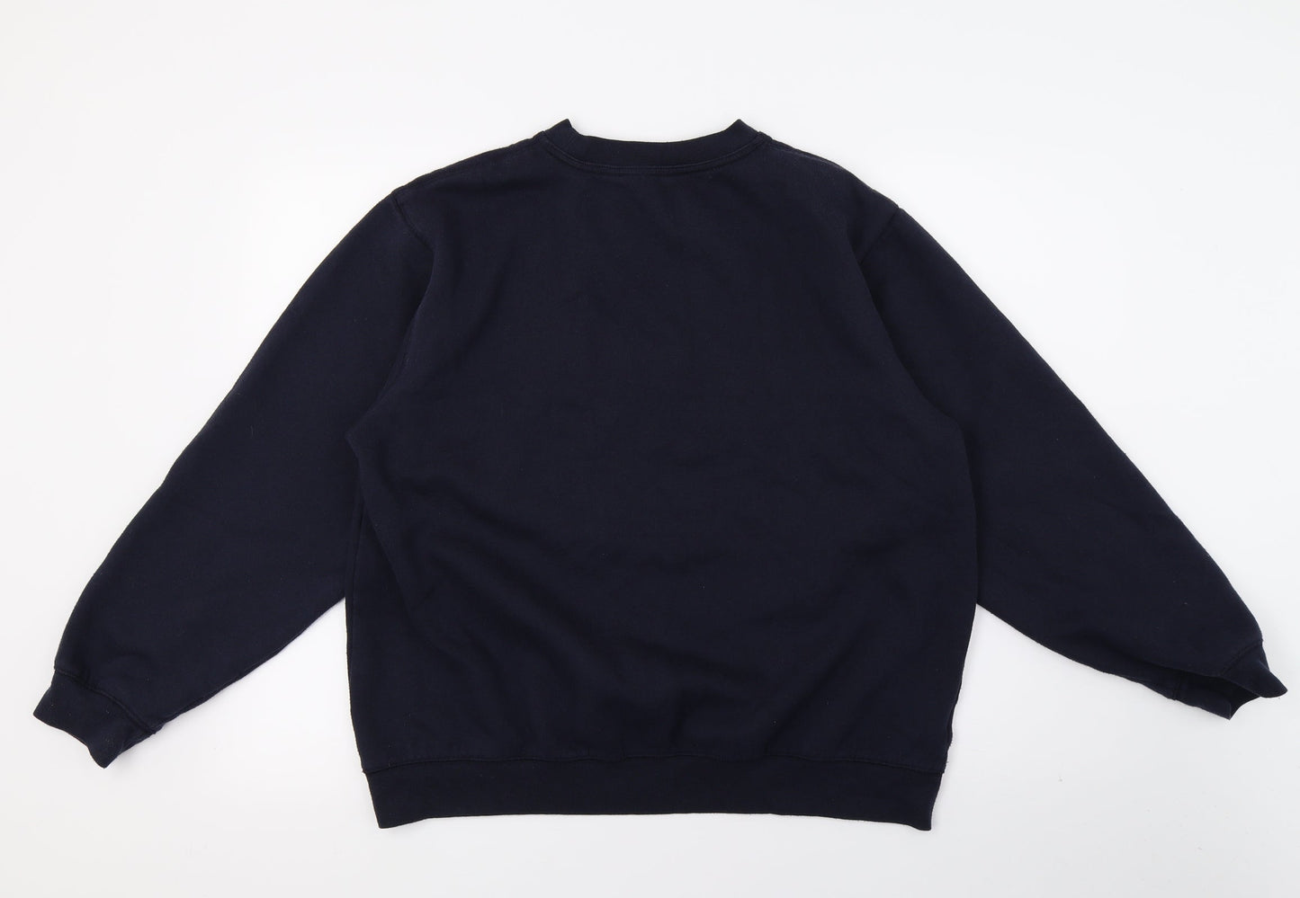 Easy Mens Blue  Jersey Pullover Sweatshirt Size L