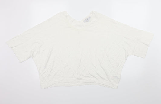 NEXT Womens White  Knit Basic T-Shirt Size S