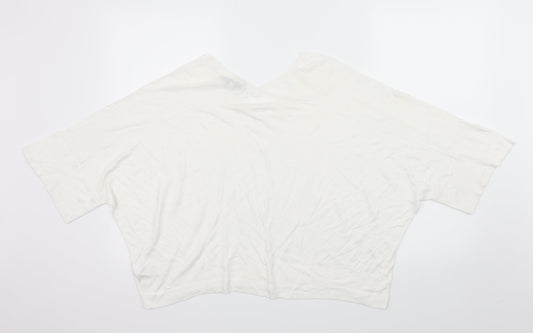 NEXT Womens White  Knit Basic T-Shirt Size S
