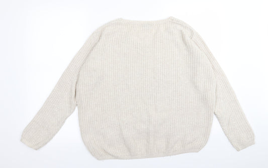 Topshop Womens Beige   Pullover Jumper Size 8