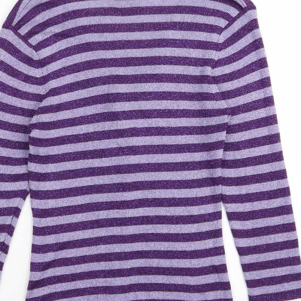 Debenhams Womens Multicoloured Striped  Basic T-Shirt Size 12
