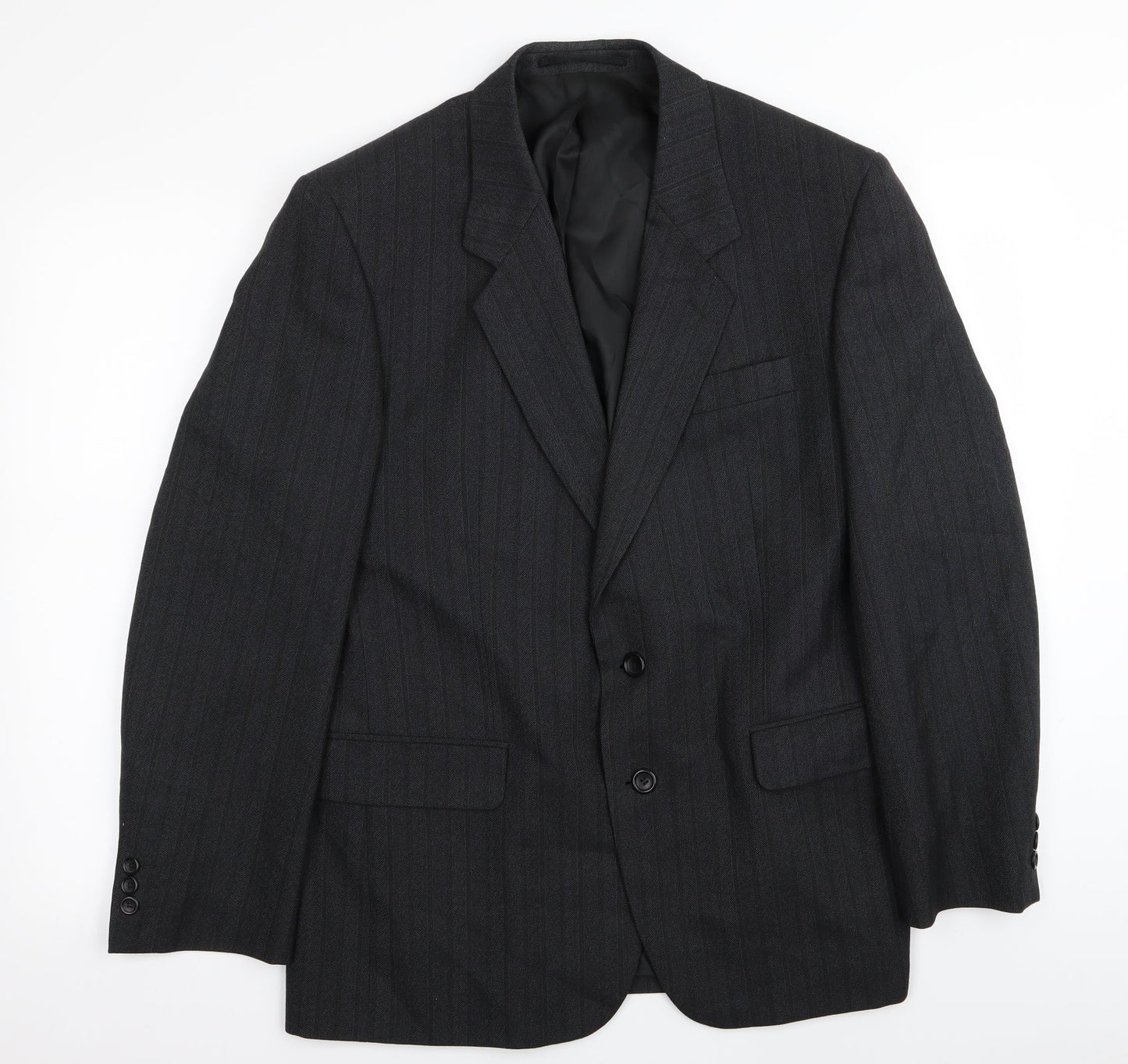 Varteks Mens Black Striped  Jacket Blazer Size 42