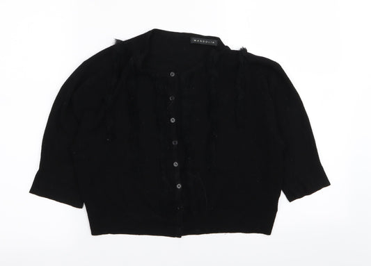 mandolin Womens Black   Cardigan Jumper Size 16