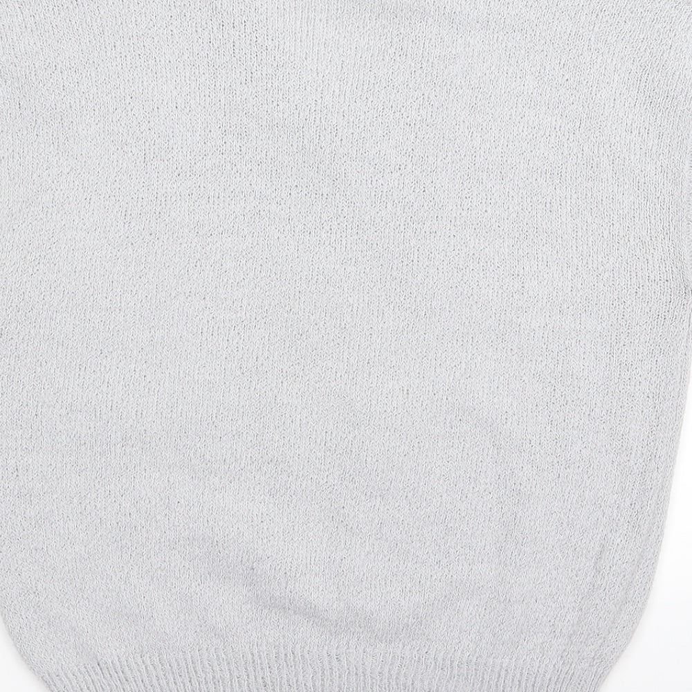 nicolucci Womens Grey Floral  Pullover Jumper Size S