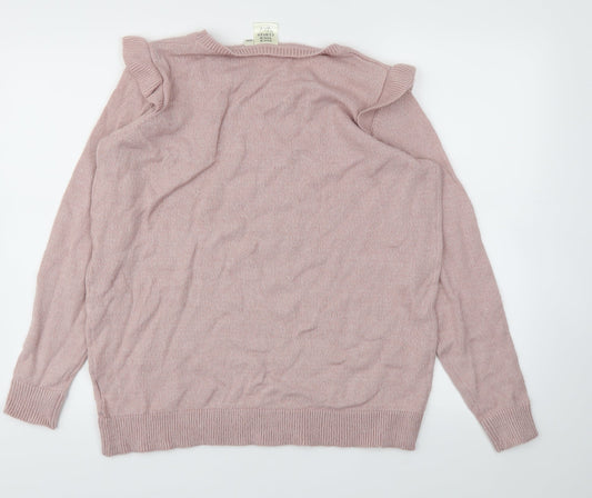ROCK YOUR CURVES Womens Pink   Pullover Jumper Size 16