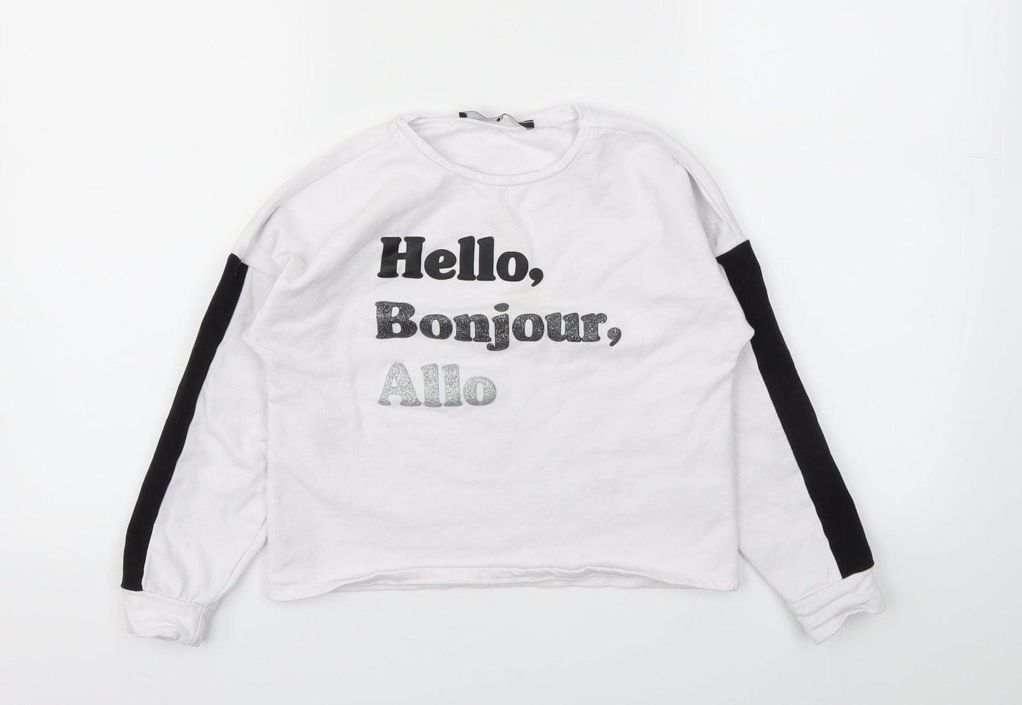 Very Girls White   Pullover Sweatshirt Size 9 Years