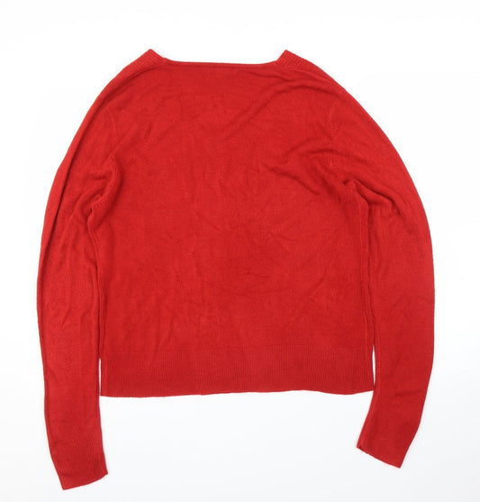 Debbie Morgan Womens Red   Pullover Jumper Size L