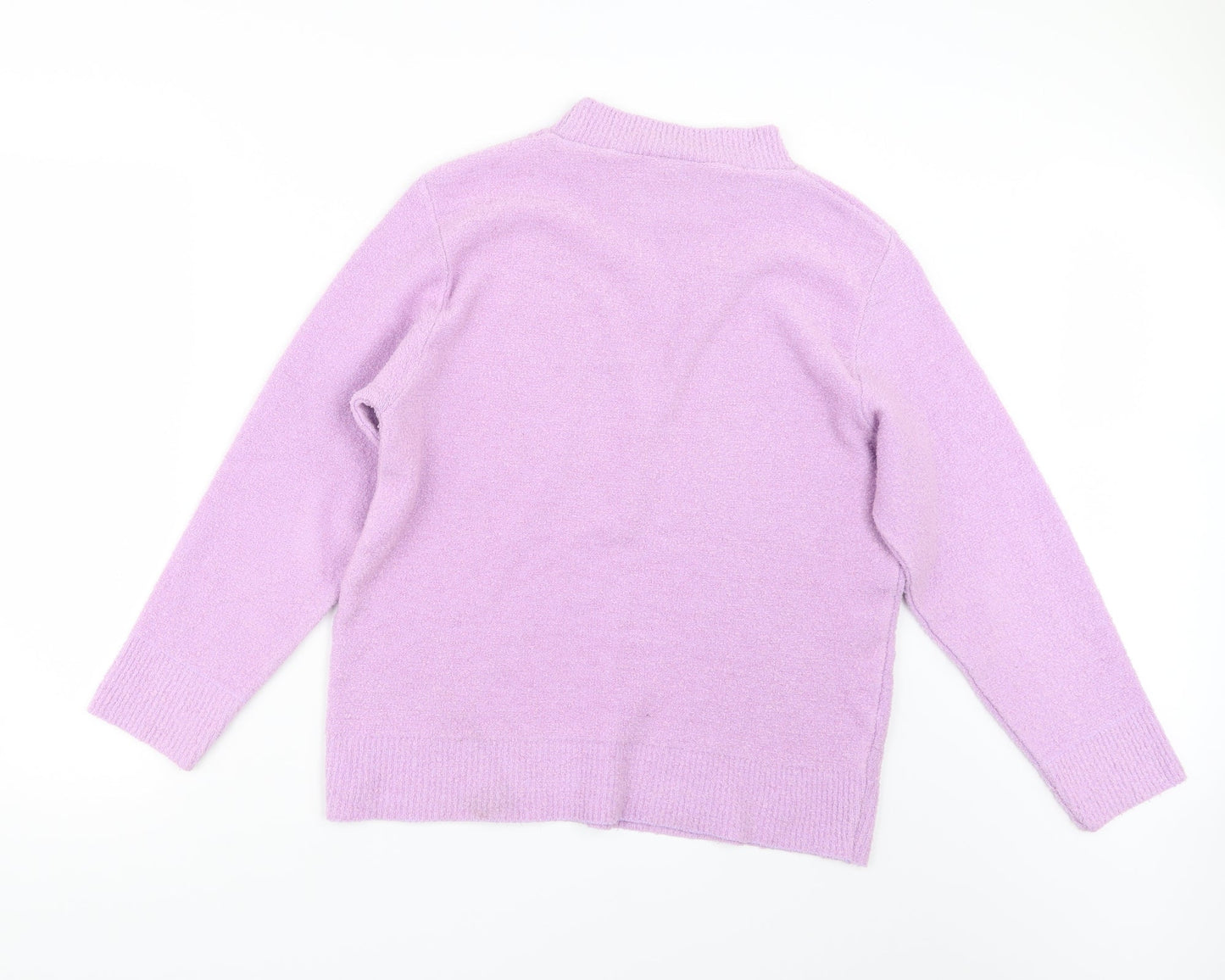 4 Me Womens Purple  Knit Pullover Jumper Size S