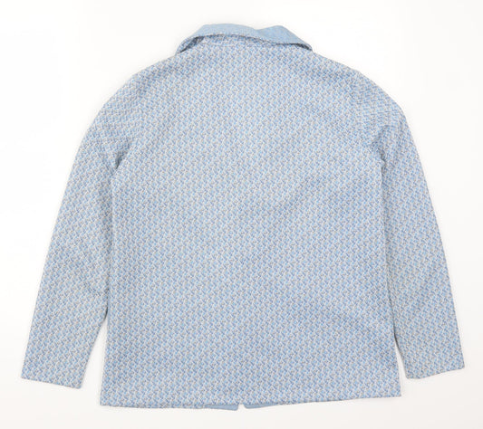 Damart Womens Blue Geometric  Jacket  Size 14