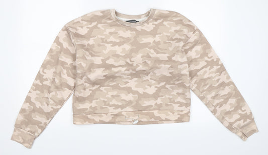 Primark Womens Beige Camouflage  Pullover Sweatshirt Size XS