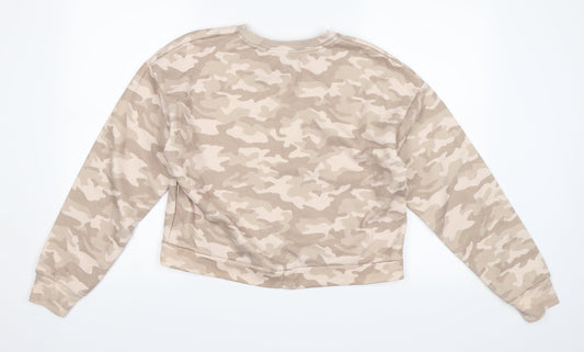 Primark Womens Beige Camouflage  Pullover Sweatshirt Size XS