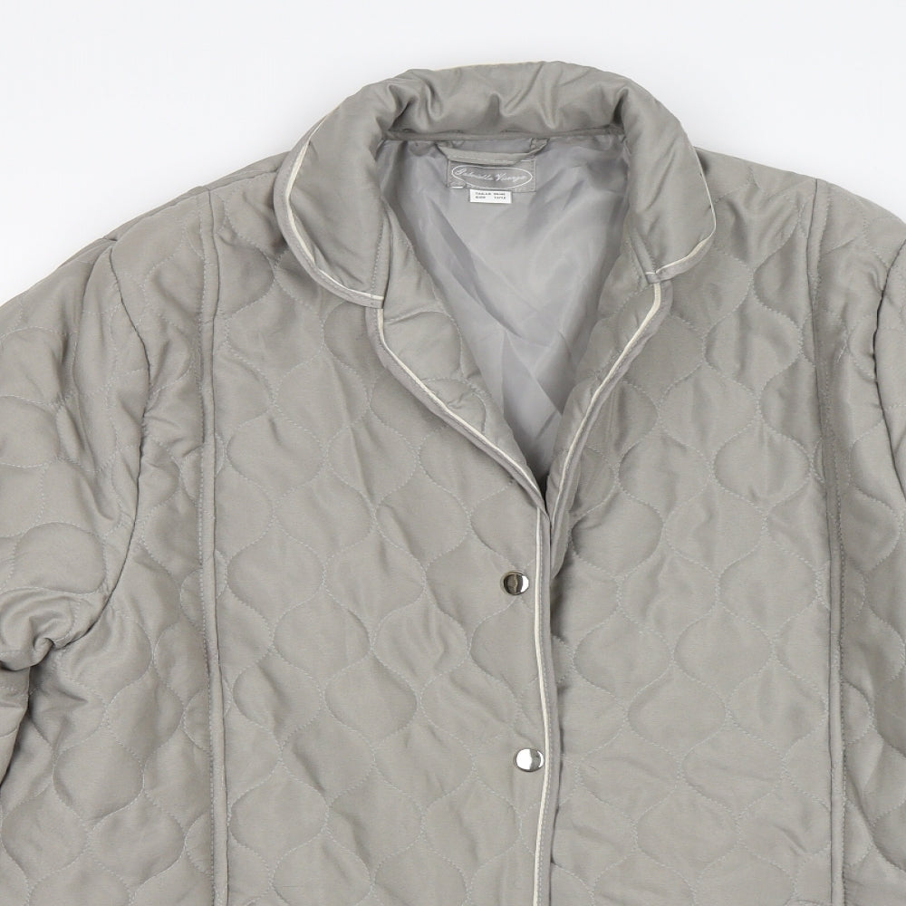 Gabriella Vicenga Womens Grey   Quilted Coat Size 10