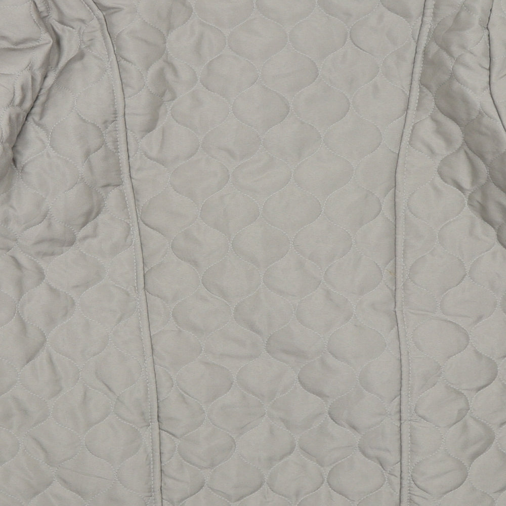 Gabriella Vicenga Womens Grey   Quilted Coat Size 10