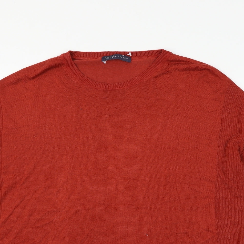 Marks and Spencer Womens Red   Pullover Jumper Size 16