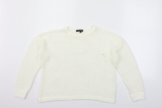 Peacocks Womens White   Pullover Jumper Size M  - washable marks