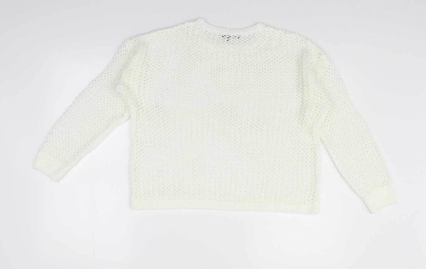 Peacocks Womens White   Pullover Jumper Size M  - washable marks