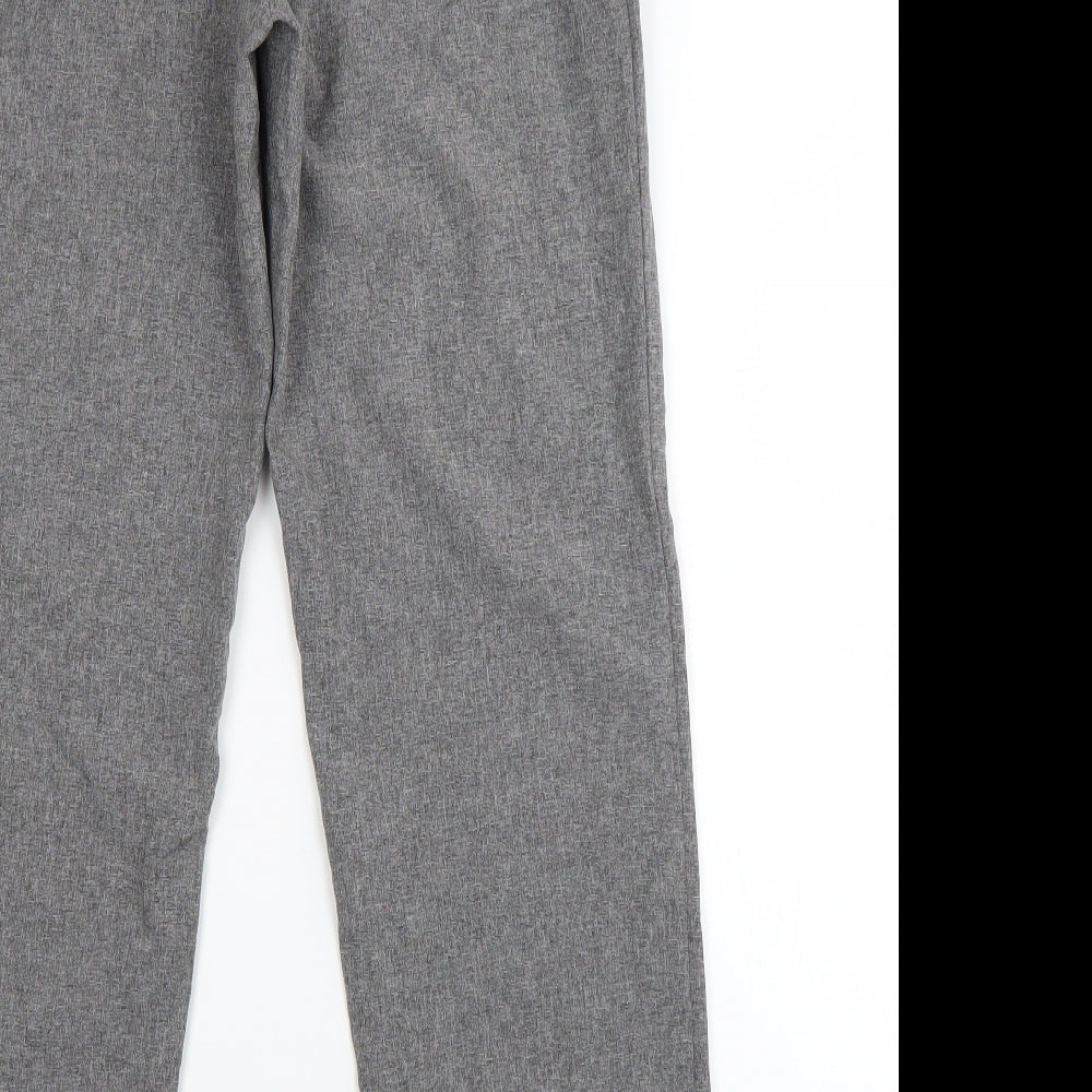 Emma Collection Womens Grey   Dress Pants Trousers Size 12 L26 in