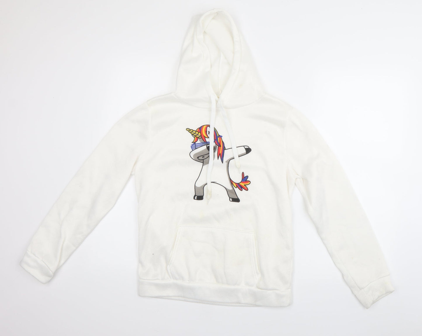 Preworn Girls White   Pullover Hoodie Size M