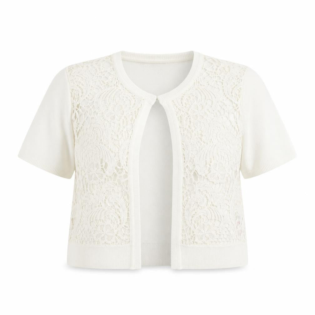 Fay Louise Womens White  Knit Cardigan Jumper Size L
