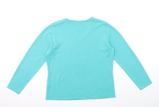 Bonmarché Womens Blue  Knit Pullover Jumper Size M