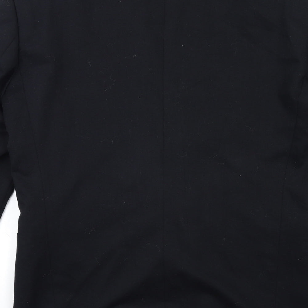 Preworn Mens Black   Jacket Suit Jacket Size 38