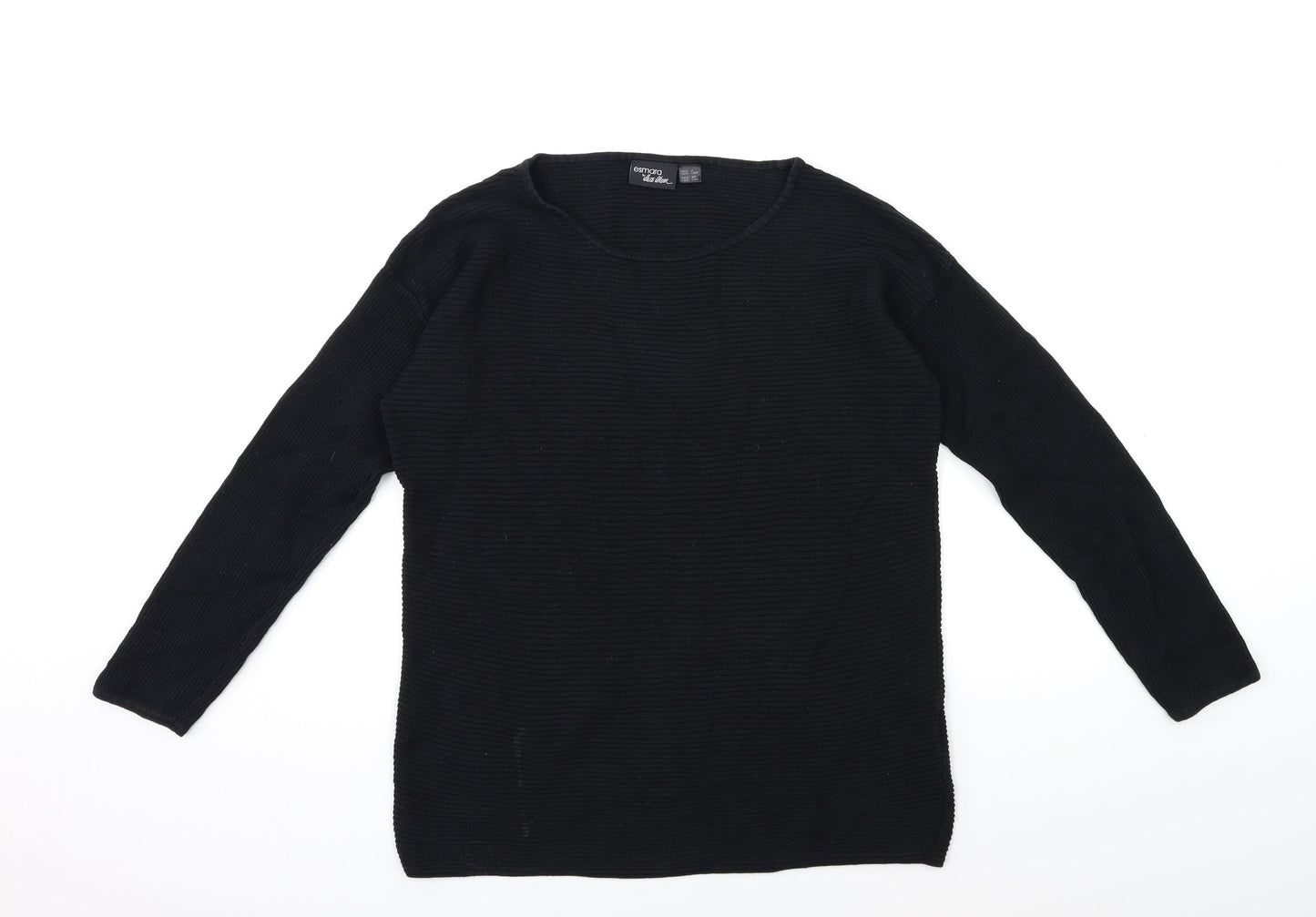 ESMARA Womens Black  Knit Pullover Jumper Size 10
