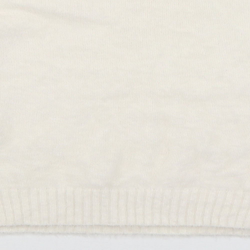 New Look Womens White   Pullover Jumper Size S