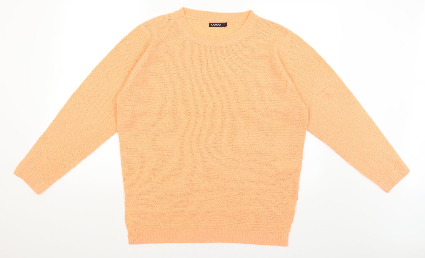 Boohoo Womens Orange   Pullover Jumper Size L