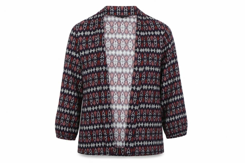 New Look Womens Red Geometric  Wrap Jumper Size 12