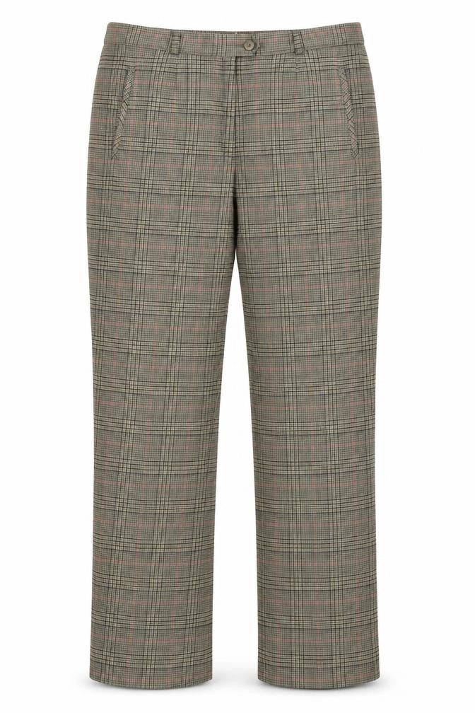 Frankenwalder Womens Green Plaid  Dress Pants Trousers Size 14 L29.5 in