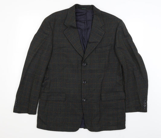 Westbury Mens Green Plaid  Jacket Blazer Size M