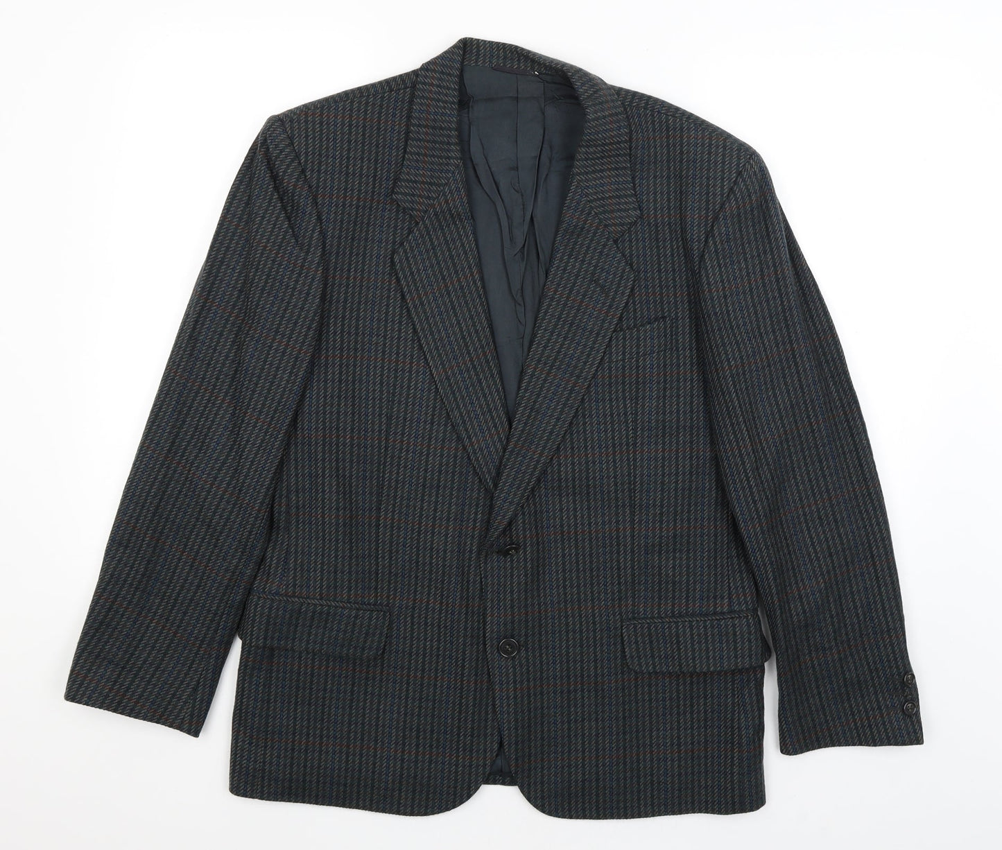 Vismara Mens Green Houndstooth  Jacket Blazer Size M