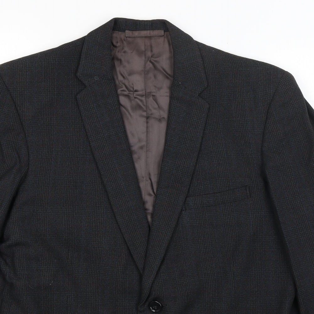 Preworn Mens Blue Plaid  Jacket Blazer Size M