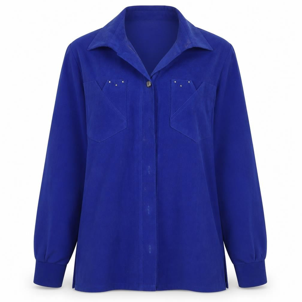 East line Womens Blue   Basic Button-Up Size 2XL